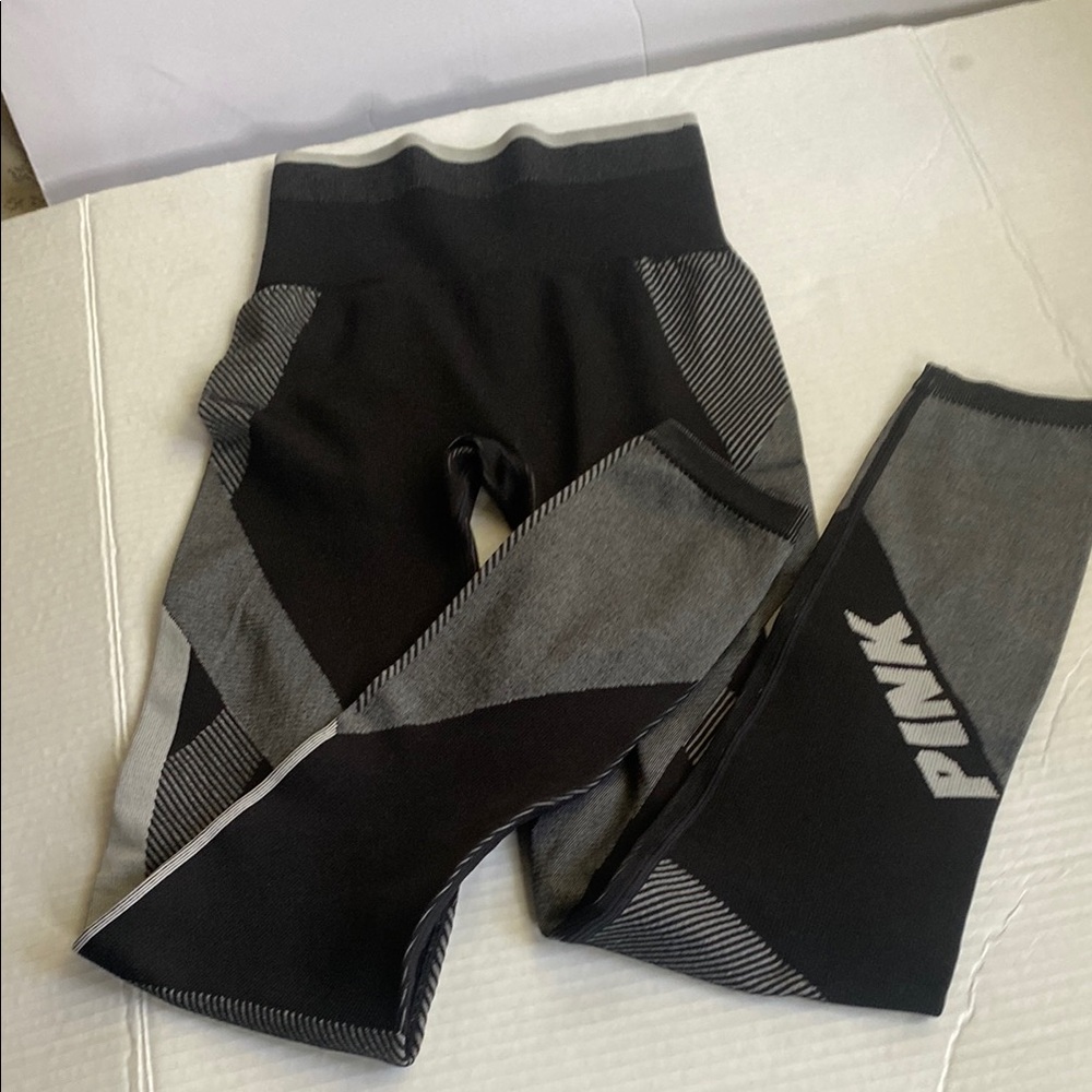 PINK Victoria's Secret Kids Charcoal and Black Leggings